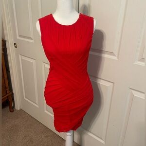 Women’s red cocktail dress